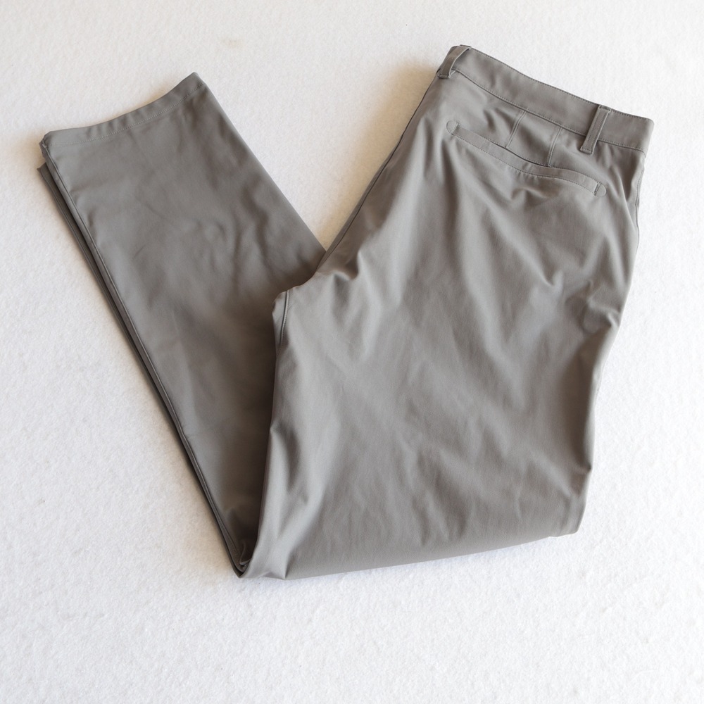 Rhone Commuter Classic Pants Men's 36x33 Gray Hemmable Athleisure Casual